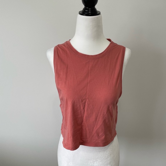 Lululemon Cut Back Crop Tank - Rustic Coral - No Size Tag - Picture 3 of 5